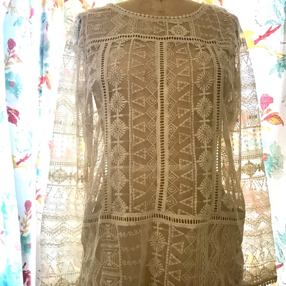 “next “, Sz.14 sheer lace top, Boho, gypsy ,fairy,romantic shabby, Downton,sexy - Picture 1 of 11